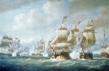 Batalla Naval de Santodomingo Pinturas al óleo